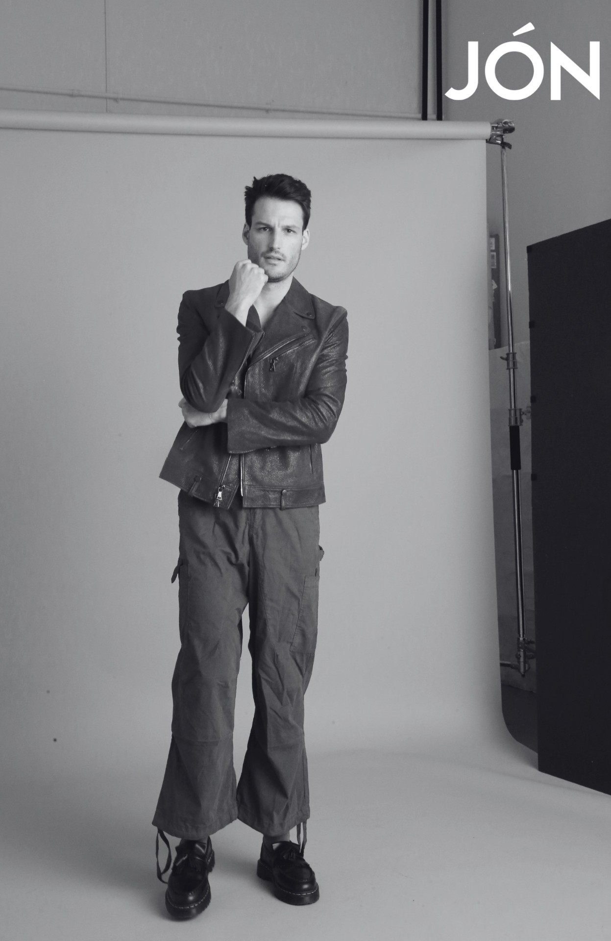 Black-and-white editorial for JÓN Magazine.